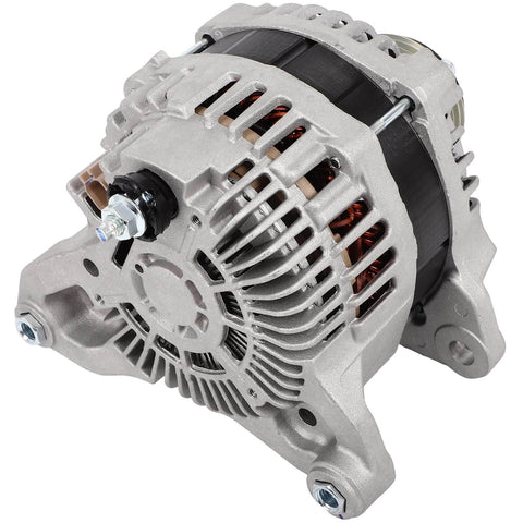 Front view of Beefed Up Drop In Alternator For Dodge Ram 2500 And 3500 6.7L 2010 2023 Ready To Roll Replacement For Laramie SLT ST SXT Big Horn Longhorn Limited Models Replaces 11443