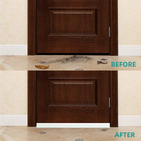Suptikes under-door draft stopper with white adhesive weatherstripping, 2 in x 39 in, for interior/exterior doors