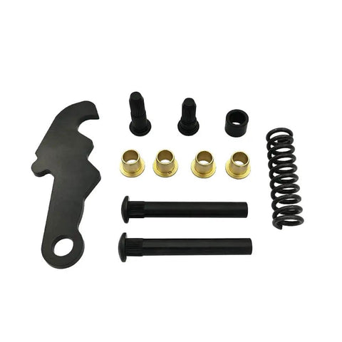 Door Hinge Repair Kit for Ford 1964-1967 Mustang Mercury Comet, includes pins, bushings, cam, studs, and spring components