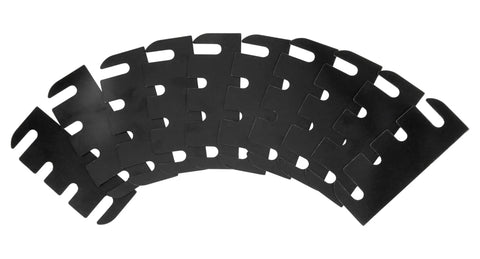 10 Pack Door Hinge Shims For Door Hinge Repair Kit 0.030 Inch Thickness 4 Inch Shims Displayed