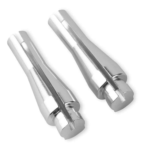 8 Ends Door Latch Cable Repair Kit permanently fixes four cables six standard and two locking cam eliminates the need for new latch cables installs in minutes and saves money on F Series E Series Ranger Expedition Excursion Navigator door repairs. Two metal cam ends close-up view.