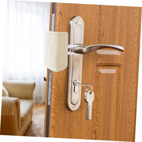 Installed Three Piece Door Silencers Set Heavy Duty Slam Stoppers Easy Install Latch Covers for Nursery No Drill Noise Reduction
