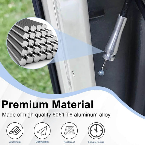 Four-piece door latch cable repair kit delivers fast, tool-free fixes for multiple model years showing aluminum cable material