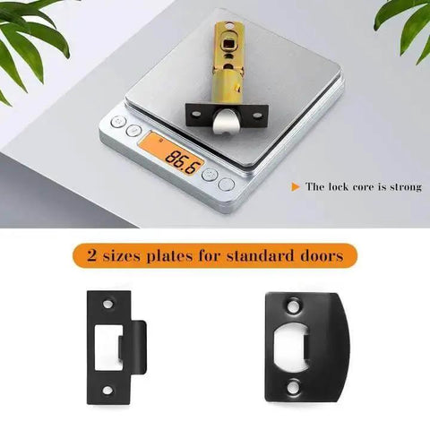 Heavy Duty Flat Black Door Handles Square Privacy Interior Levers For Bedrooms And Bathrooms Keyless Lockset on scale