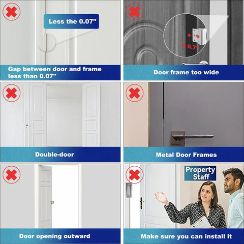 Installation guidance for Door Reinforcement Lock With 800 Lbs Of Force Resistance White Alloy Door Lock For Kids Safety Easy To Install
