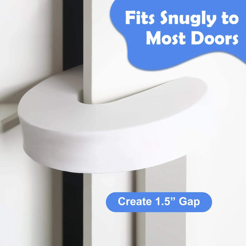 10 Pack Door Pinch Guards For Kids Thick Door Slam Stopper Finger Trap Protector Babyproofing Safety Guards, white EVA foam on door