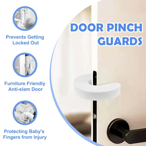 10 Pack Door Pinch Guards For Kids Thick Door Slam Stopper Finger Trap Protector Babyproofing Safety Guards In Use On Door