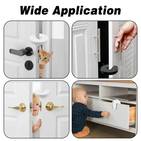 Six Pack Baby Door Pinch Guards for Finger Protection, Slam Prevention, and Kid Safe Pet Room Safety, Easy Install Door Stopper