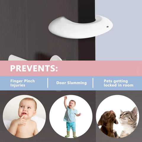 Door Pinch Guard And Slam Stopper Heavy Duty Durable Silicone Finger Safety Shield For Heavy Doors Prevents Slamming Non Toxic