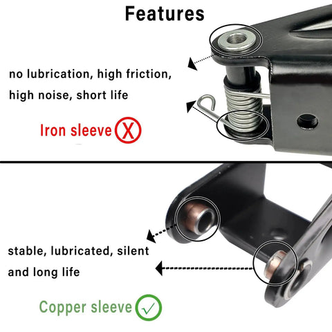 Comparison of iron and copper sleeves for Sliding Door Roller With Metal Bearing For Left Driver Side Center Roller Assembly