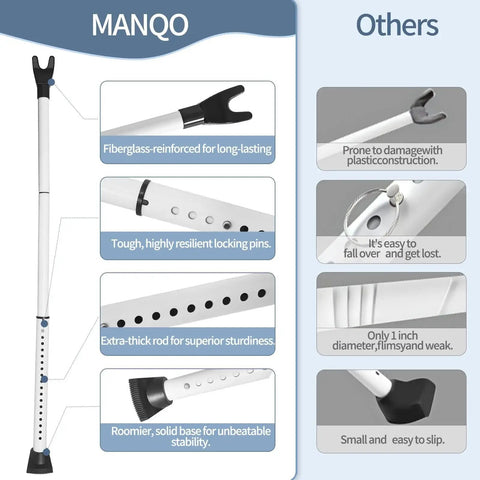 Multi Functional Door Security Bar And Sliding Window Bar with fiberglass and resilient locking pins, heavy-duty stoppers.