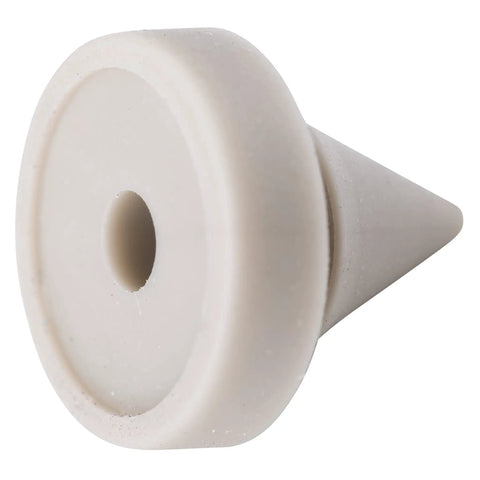 Close-up of a rubber cone-shaped piece from Six Pack Replacement Door Silencer Set With Twelve Pieces For Metal Door Frames