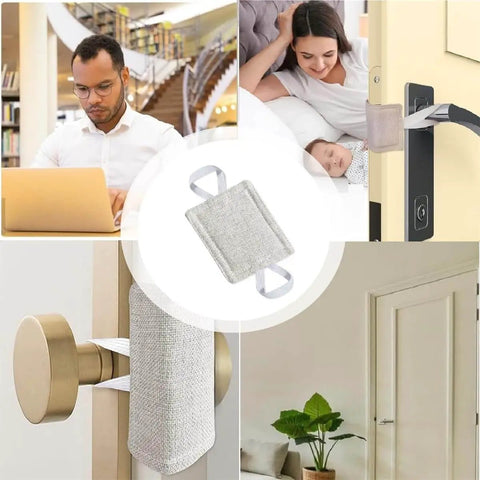 Door Slamming Noise Stopper Cushion For Quiet Doors, Elastic Sides Fit Most Door Sizes, Door Silencer Pad Prevents Slams