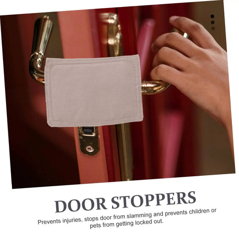 Door Silencer Cushions With Elastic Straps 3 Pack Anti Slamming Door Stops For Safe Finger Pinch Protection In Nursery Library Home And School Durable Soft Padding