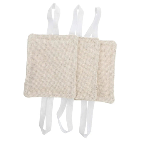 Three padded fabric door stoppers with elastic straps, part of a Six Piece Door Silencers And Stoppers For Nursery No Drilling Required Easy To Install Prevent Slamming And Finger Pinching No Holes Or Adhesives Left Behind Versatile Fit For Most Doors set.