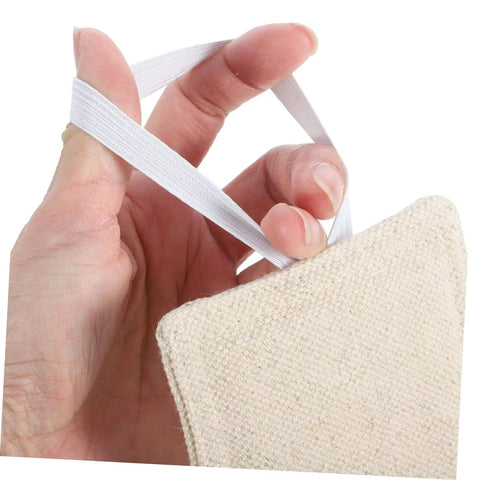 Close-up of hand holding 9 Piece Door Silencers No Drill Door Slam Stoppers For Nursery Easy Install Silent Latch Covers
