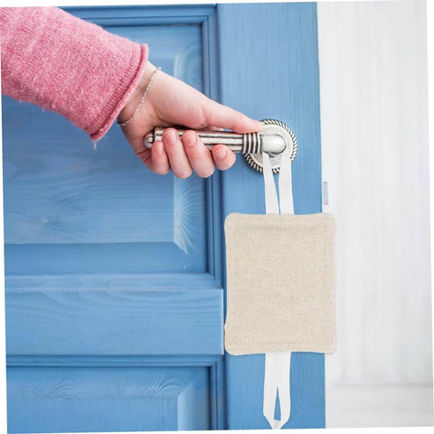 Soft, tool-free door silencers cushion every slam on blue door handle, preventing accidental lockouts with quiet, no-hole installation.