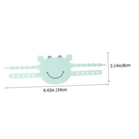 2 Pack Door Slam Preventer Covers Noise Reduction Silencers For Quiet Safe Closures, silicone cover with cartoon design, dimensions labeled