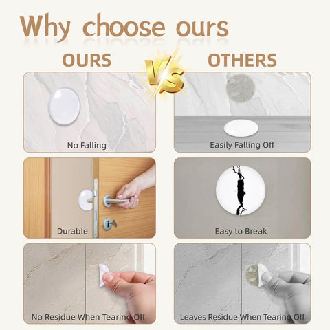 Comparison of Six Pack Clear Silicone Door Stoppers for Walls Self Adhesive Door Bumpers to Stop Slams vs other products