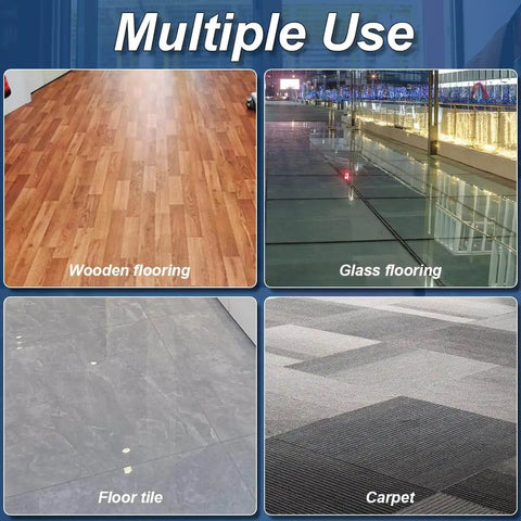 Different flooring types: wooden flooring, glass flooring, floor tile, and carpet for Built Tough Door Stop Wedge use.