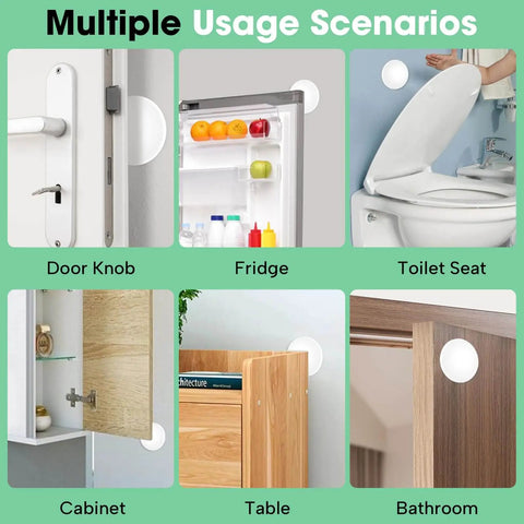 Durable 2 inch door stoppers with cushioned, self adhesive wall protectors guard walls and knobs, absorb impact in various settings