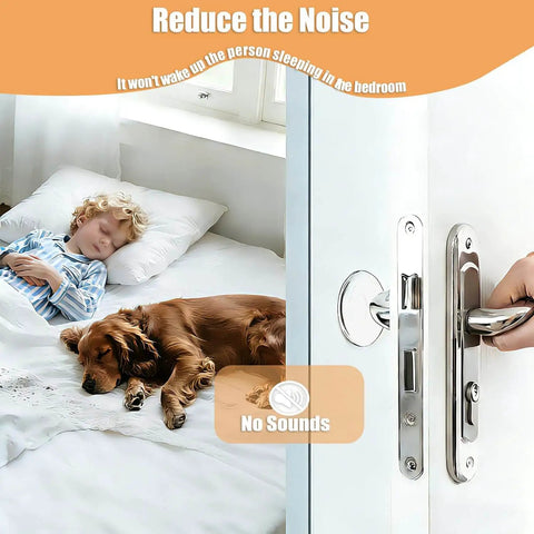 Wall Saver Door Stopper Set Self Adhesive Six Pack Two Inch Quiet Door Bumpers for Walls installed in use reducing noise