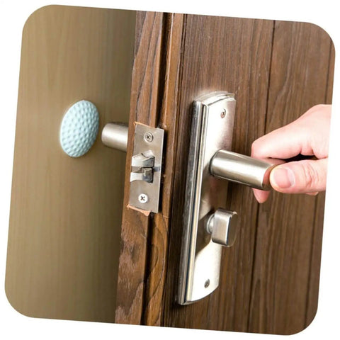 4 Piece Thickening Door Slam Silencer Wall Mount Mute Door Stopper Wall Crash Pad Protector installed on door