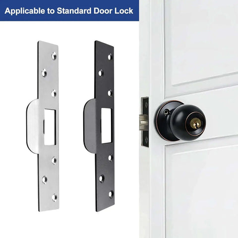 Extra Long 7 Inch Door Strike Plate Heavy Duty Reinforced Latch Patch For Damaged Jamb And Worn Frames Satin Nickel Finish Oversized