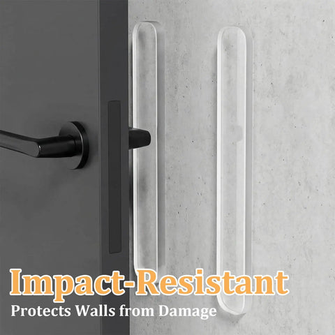 10 Pack Clear Cabinet Door Bumpers Self Adhesive Rubber Cushions For Cabinets, Drawers, And Furniture Edges, Quiet No Squeak Protection, Scratch Guard, Easy Install, Transparent And Durable seen on door.