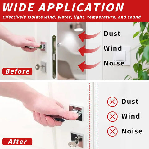 Door weather stripping seal 50 ft D-shaped rubber, black, self-adhesive back, installation demo (Amazon)