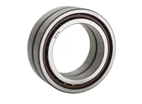 Premium double angular contact ball bearing with back-to-back arrangement for motors and lathes, side view