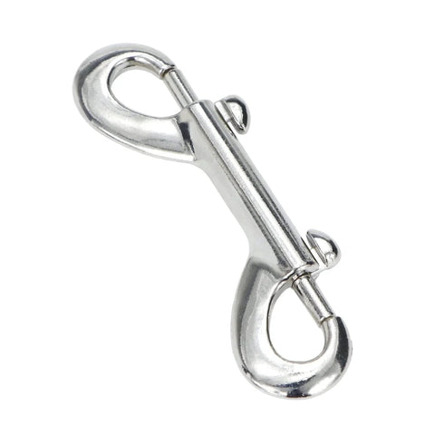 Double Ended Bolt Snap Trigger Clips Spring Loaded Quick Release 4 Inch 10cm 20 Pack for versatile use, shown in silver metal