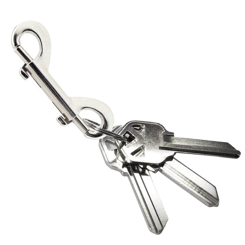 24 Pcs 4.7 Inch Double Ended Bolt Snap Hooks Zinc Alloy Chain Clips Weatherproof Rust Resistant Durable Key Chain Silver