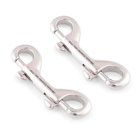 Double Ended Bolt Snap Hooks 3.5 Inch Stainless Steel Marine Grade 316, 2 Pack For Diving, Boating, Dog Leash, Horse Tack And Feed Buckets
