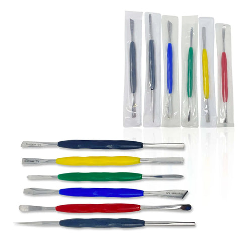 Stainless Steel Spatula Wax And Clay Sculpting Tool Carver Set Pro Grade Double Ended With Two Tips Five Inch Length Molded Grip