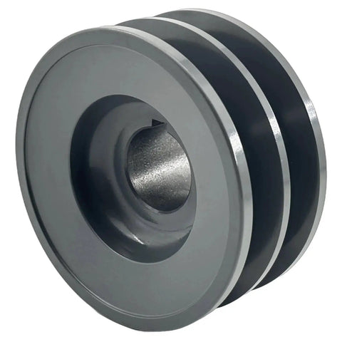 Double Groove Belt Pulley For One And One Eighth Inch Bore And Three Point Nine Five Inch Outside Diameter Saelno Cast Iron Motor Pulley