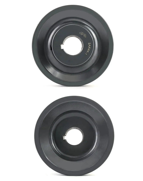 Double Groove Pulley For A Belts With 4.25 Inch OD And 1 Inch Bore AK Fixed Bore Pulley By QWORK 2AK441 in cast iron.