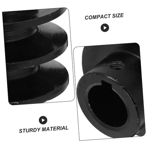 Close-up of Double Groove Pulley Wall Mounted V-Belt Pulley for Gas Engine Water Pump Robust Efficient, showing grooves and material