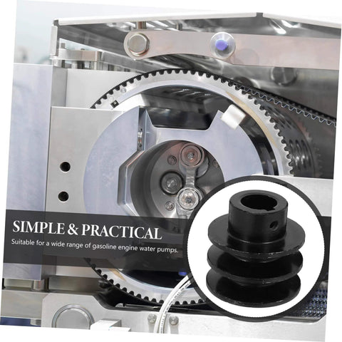 Double Groove Pulley Replacement for V-belt Gas Engine Water Pump Pulley Easy Installation shown in machine setup