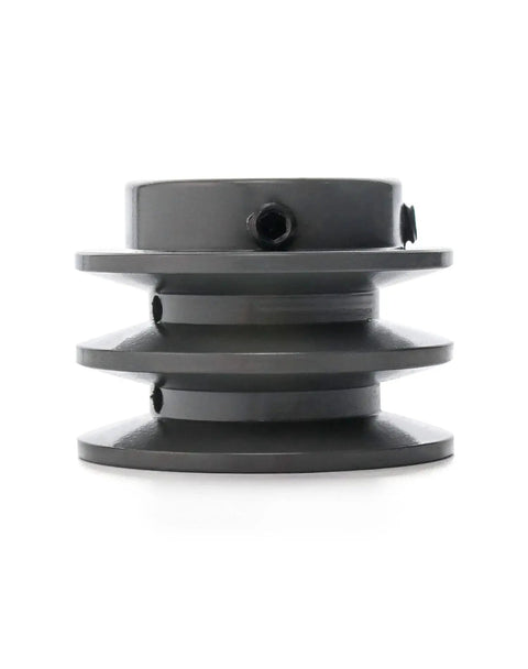 Double Groove Pulley For V Belt Drive A For 3L And 4L Belts 2.55 Inch Outside Diameter Seven Eighths Inch Fixed Bore AK Style Cast Iron Pulley.