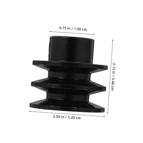 Groove Sheave V-belt Pulley for Automotive Applications Heavy Duty Cast Construction Simple Installation for Gas Engine Water Pump Double Groove Design for Enhanced Performance, side view showing dimensions