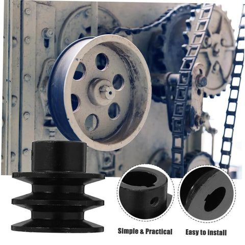 Double Groove V-Belt Pulley for Water Pump Applications Heavy Duty Cast Sheave with Simple Installation Durable Performance for Automotive Use