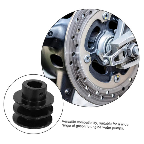 Groove Sheave V-belt Pulley for Automotive Applications Heavy Duty Cast Construction Simple Installation for Gas Engine Water Pump Double Groove Design for Enhanced Performance, side view