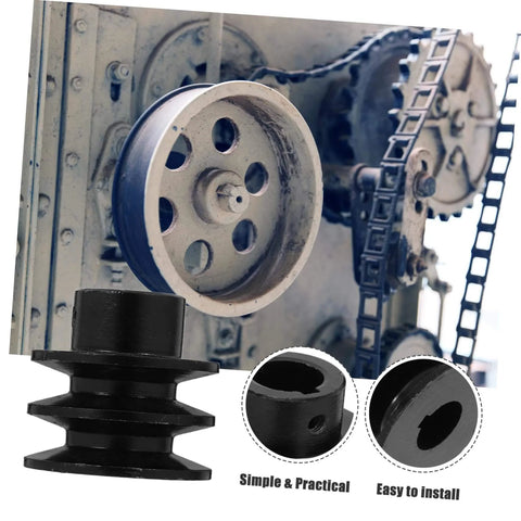 Double Groove Pulley V-belt Pulley High Efficiency Easy Installation for Gas Engine Water Pump installed with chains and gears