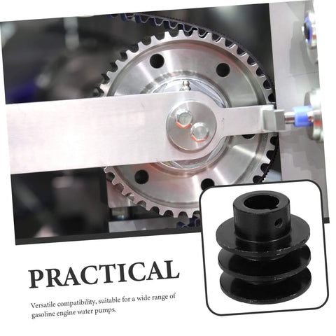 Versatile Gas Engine Belt Pulley Double Groove V-belt Sheave Replacement Pulley for Water Pump Applications installed view