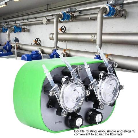 Peristaltic Pump,Pump 100-240V G728-2 Peristaltic Pump Automatic Mini Self-Priming Pump Double Pump Heads shown in an industrial setting