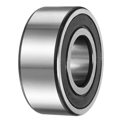 Double Row Sealed Angular Ball Bearing for motors and pumps, 44x100x39.5mm, features double seals 2RS, P6 tolerance, nylon cage, angled view