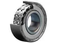 Front view of SKF 3206 A Z Double Row Deep Groove Ball Bearing 30 Mm Bore Back To Back CN Clearance Bearing Steel Cage Sheet Metal Outer Ring