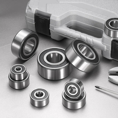 Double Row Sealed Angular Contact Ball Bearing 30x72x30.2mm 2 Pack for motors and machinery, with case and tool