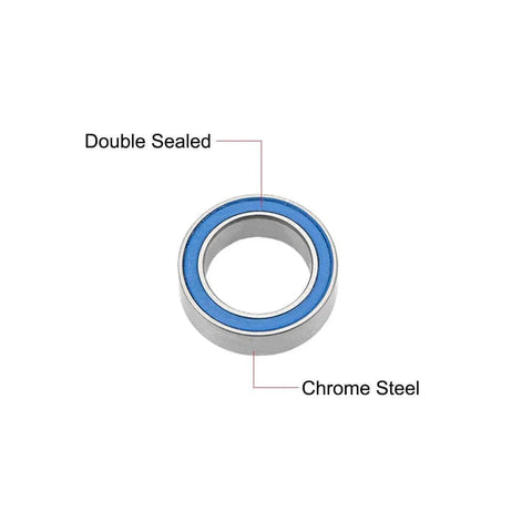 MR128-2RS Deep Groove Ball Bearing 8mm ID 12mm OD 3.5mm Width Double Sealed Chrome Steel Z2 Blue Seal 10pcs with labels.